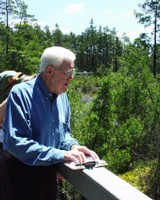 Dr. David Fairbrothers leading field trip in the Pinelands in 2005.